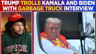 Trump DESTROYS Biden and Kamala with GARBAGE TRUCK Press Conference [upl. by Quar]