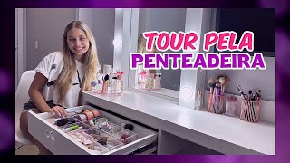 TOUR PELA MINHA PENTEADEIRA  MUITA MAQUIAGEM  Luiza Vinco [upl. by Tuckie]