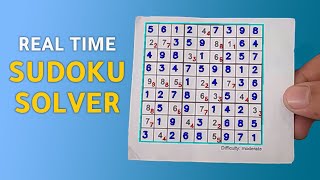 Real Time Sudoku Solver using Python and OpenCV [upl. by Nylsirk184]