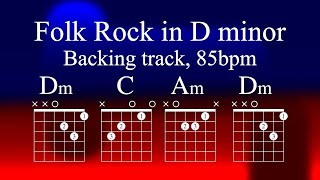 Folk Rock in D minor backing track Practice play along improvise have fun [upl. by Saba242]