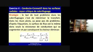 Exercice 6 Problème ConductoConvectif dans les surfaces radiales rayon critique de calorifugeage [upl. by Mikel]