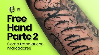 Cómo hacer un tatuaje en LETTERING  Parte 2 [upl. by Sosthena767]