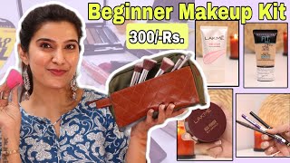 Beginner Makeup Kit  Under 300 Rs Tools Included  Only Make Products You Need [upl. by Ssur]