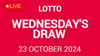 The National Lottery Lotto Draw Live results from Wednesday 23 October 2024  tonights lotto [upl. by Amadis]