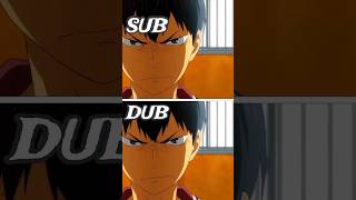 Kageyama amp Hinata DUB vs SUB Fun Moment😂 animedubbed haikyuu [upl. by Azalea]