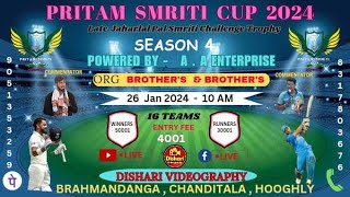 PRITAM SMRITI CUP 2024 LIVE Shorthand Cricket Tournament LINK1 [upl. by Airdnaid]