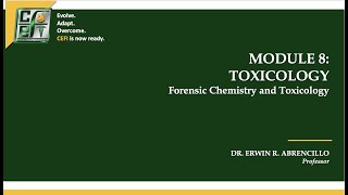 FC106 MODULE8  TOXICOLOGY [upl. by Beilul406]