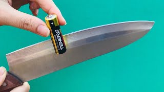 Easy Way To Sharpen A Knife Like A Razor Sharp  Amazing Idea  Win Tips [upl. by Norahc]