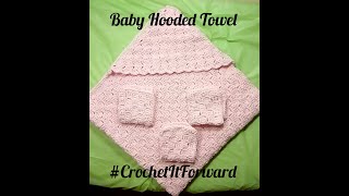 How to Crochet C2C Baby Towel and Washcloth  C2C Hooded Towel  C2C Washcloth  C2C Baby Bath Set [upl. by Akenom437]