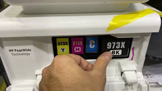 How do I change the ink cartridge on my HP Pagewide Pro MFP 477dw [upl. by Shreve]