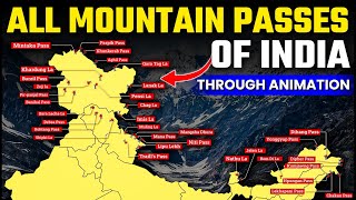 All Mountain Passes of India and their Location on MAP  Smart Tricks  OnlyIAS [upl. by Dita]