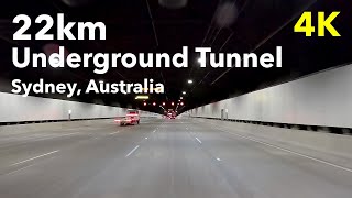 4K 22km Underground Tunnel｜M8  M4 WestConnex Sydney Australia｜Night Drive [upl. by Ashton]