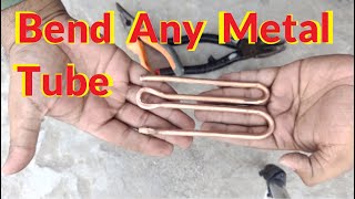 How to Bend Copper Tube Using Sand How to make Water Condenser Heat Exchanger [upl. by Retrop672]