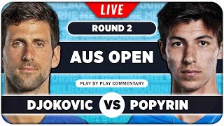 DJOKOVIC vs POPYRIN • Australian Open 2024 • LIVE Tennis PlaybyPlay Stream [upl. by Oisorbma689]