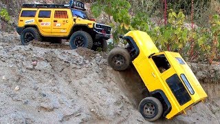 RC Cars OFF Road Sands Winch Can Help — Hummer H2 4x4 Axial SCX10 Rescue Land Rover Defender 90 [upl. by Meluhs]