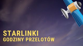 Satelity Starlink  godziny przelotów kosmicznego pociągu poniedziałek wieczór i wtorek rano [upl. by Yart]