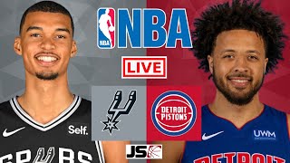 San Antonio Spurs vs Detroit Pistons  NBA Live Scoreboard 2024  Jimby Sports [upl. by Imena]