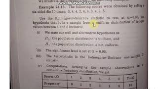 Kolmogorov Smirnov Test one sample numerical [upl. by Nevear]