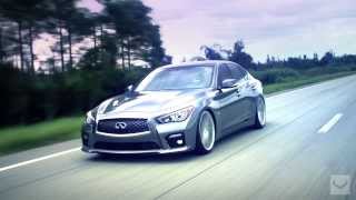 2014 Infiniti Q50 S on 20quot Vossen CV5 Concave Wheels  Rims [upl. by Goldner]