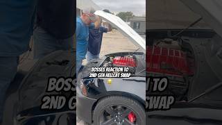 Bosses reaction to 2nd gen hellcat swap😂😳 shorts hellcat short subscribe sub srt fyp [upl. by Cyndy]