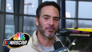 Jimmie Johnson on winning The Clash running Boston Marathon  Splash amp Go  Motorsports on NBC [upl. by Ajiram714]