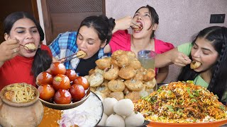 Spoon Vs Fork Vs Chopsticks Vs 3 Fingers Eating Challenge  Golgappa Chow Mein Biryani Rasgulla [upl. by Acinaj66]