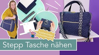 Tasche nähen StepperSteppi – kostenloses Schnittmuster [upl. by Merri167]