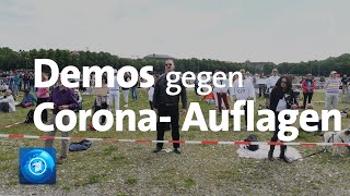 Demonstrationen gegen CoronaAuflagen [upl. by Inilam]