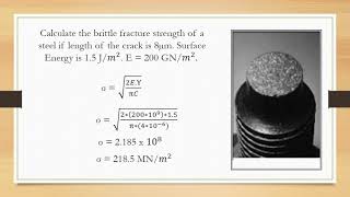 Brittle Failure of Metals amp Griffith Theory Q1  English [upl. by Nicole]