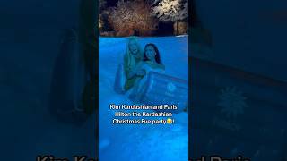 Kim Kardashian And Paris Hilton Playing On Snow At The Kardashians Christmas Eve Party shorts [upl. by Hawken]