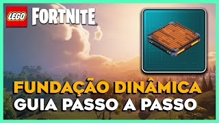 LEGO FORTNITE COMO FAZER FUNDAÇÃO DINÂMICA [upl. by Horsey183]