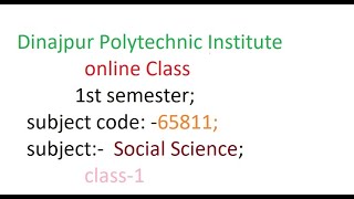 1st semester subject code 65811 subject Social Science class1 [upl. by Fia]