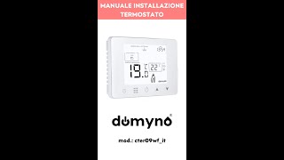 Domyno cter09wfit termostato  Installazione [upl. by Novelia]