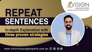 Repeat Sentence Strategy  PTE Speaking  Tips and Tricks  PTE 2021  Vision Language Experts [upl. by Ardnaskela]