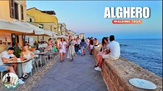 Sardinias Hidden Gem  Virtual Walking Tour of Alghero Old Town 4K [upl. by Zach]