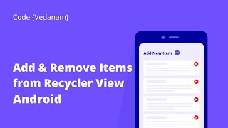 Add and Remove Items From Recycler View  Android Studio Tutorial android java appdevelopment [upl. by Aduhey504]