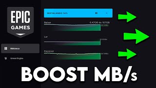 COMO AUMENTAR A VELOCIDADE DE DONWLOAD DA EPIC GAMES LAUNCHER BAIXARINSTALAR MAIS RÃPIDO [upl. by Ayetal]