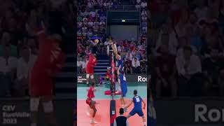 Earvin NGapeth INCREDIBLE Smartest Spike History EuroVolley 2023 Men [upl. by Fermin]