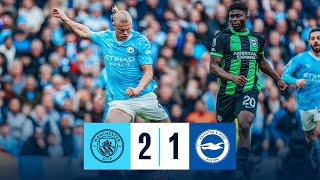 HIGHLIGHTS RECORDBREAKING CITY REGAIN TOP SPOT IN THE PREMIER LEAGUE  Man City 21 Brighton [upl. by Naldo]