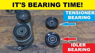 Tensioner Bearing and Idler Bearing Replacement with Basic Hand Tools [upl. by Gerri]