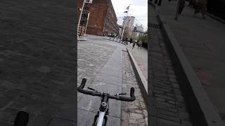 POV Biking No Hands  Biking Dumbo  Brooklyn Bridge Chinatown  Gloomy Bike Ride [upl. by Eiralam]