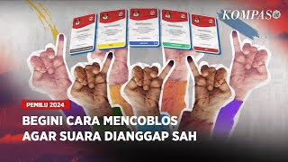 Yuk Pahami Tata Cara Mencoblos Surat Suara Pemilu 2024 [upl. by Annavaj]