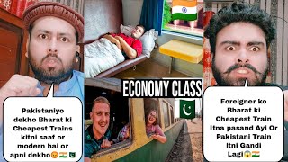 Foreigners Travel In India Vs Pakistan Cheapest Trains  Pakistani Reaction [upl. by Elyn]