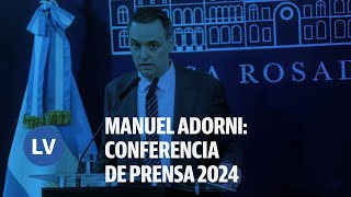 MANUEL ADORNI CONFERENCIA DE PRENSA 2024 “QUEREMOS SER UN PAÍS NORMAL Y ESO NO SE NEGOCIAquot milei [upl. by Cherry]