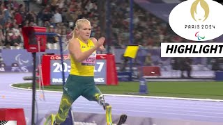 Para Athletics Womens Long Jump T63 Highlights 2024  Australia Vanessa Low Bags win Gold [upl. by Enyleve]