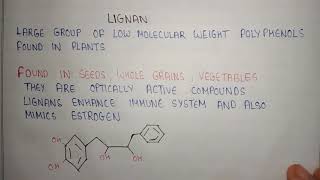 Lignan in pharmacognosy  definition of lignan  what are lignan in pharmacognosy [upl. by Nired]