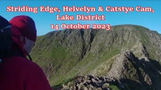 Striding Edge Helvellyn amp Catstye Cam Lake District  14 October 2023 [upl. by Atahs]