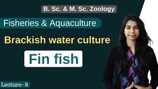 Fisheries amp Aquaculture  Brackish water fish culture  Fin fish  Zoology [upl. by Aritak]