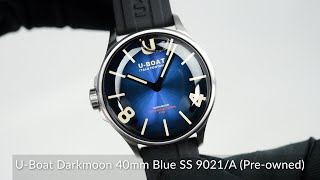 UBoat Darkmoon 40mm Blue SS 9021A Preowned [upl. by Esyned]