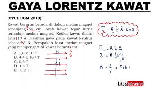 GAYA LORENTZ KAWAT LURUS DALAM MEDAN MAGNET UTUL UGM 2019 Fisika SMA Kelas 12 [upl. by Eidod13]